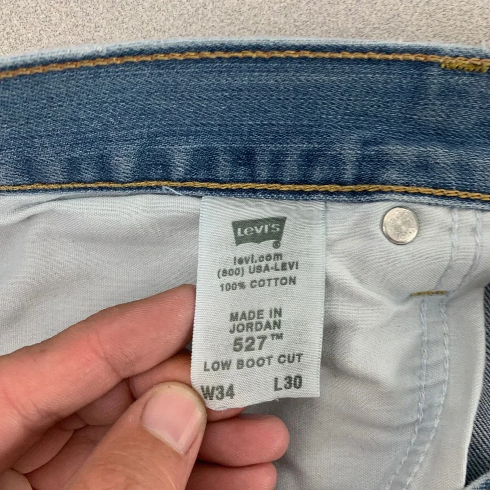 Levi's 527 Low Bootcut Jeans‎ Mens 34x30 Blue Medium Wash Denim Y2K